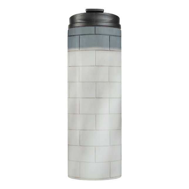 White brick wall thermal tumbler (Front)