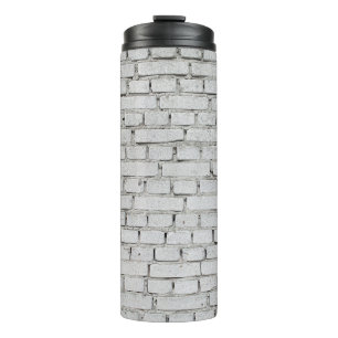WHITE BRICK WALL THERMAL TUMBLER