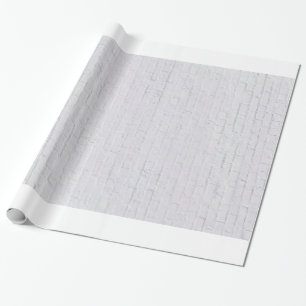 White Brick Wall Wrapping Paper