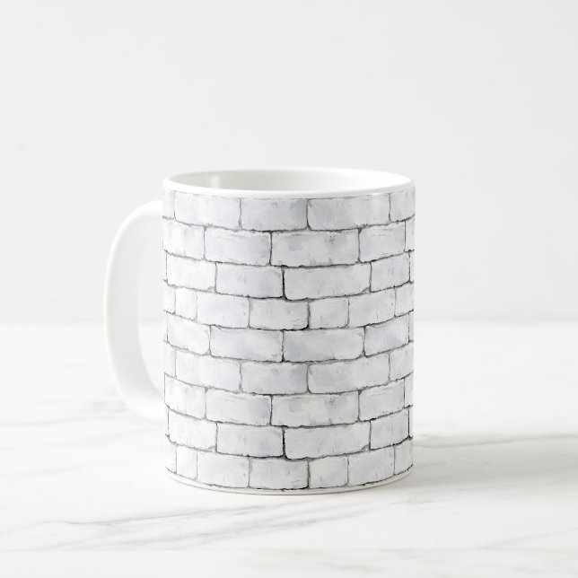 White Bricks Coffee Mug (Front Left)