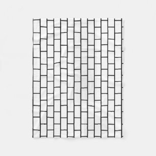 White Bricks Fleece Blanket