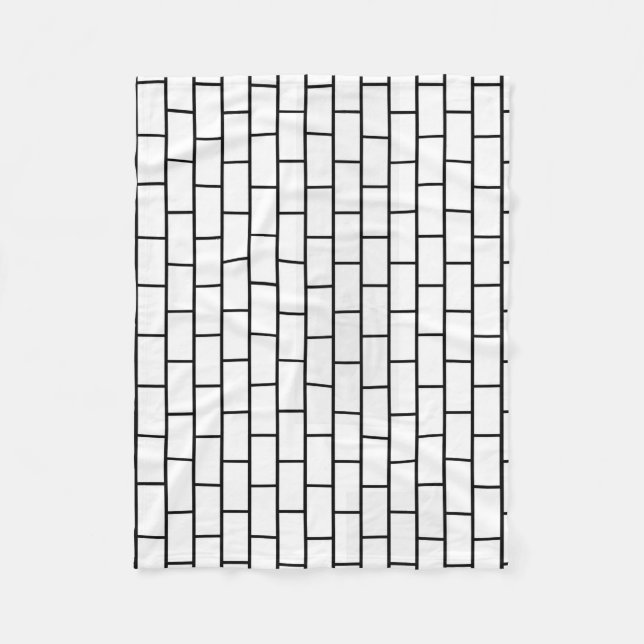 White Bricks Fleece Blanket (Front)