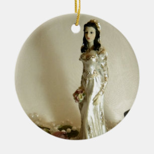 White Bridal III Ceramic Tree Decoration