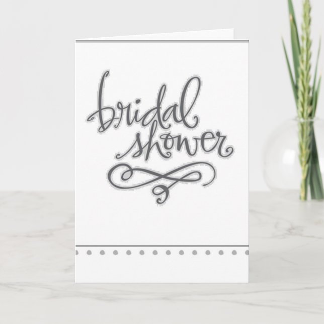 White Bridal Shower Invitation (Front)