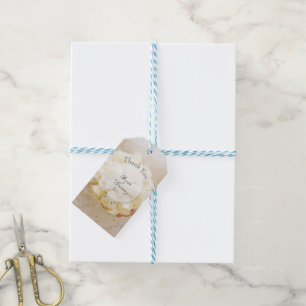 White Bridal Wedding Flower Bouquet Gift Tags