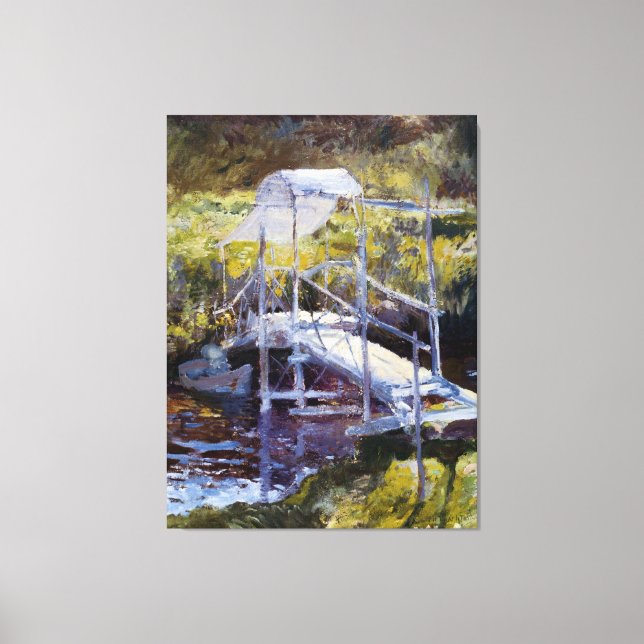 White Bridge by John Twachtman Canvas Print (Front)