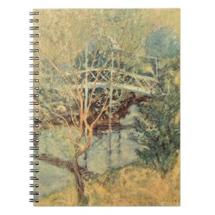 White Bridge by Twachtman, Vintage Impressionism Notebook