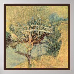 White Bridge by Twachtman, Vintage Impressionism Poster