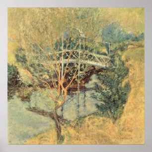 White Bridge by Twachtman, Vintage Impressionism Poster