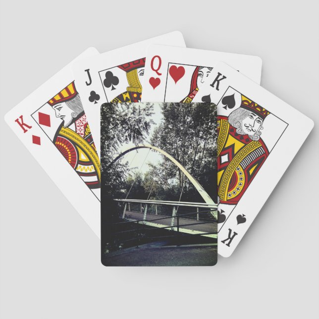 White bridge playing cards (Back)