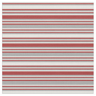 White, Brown & Dark Grey Coloured Lines Fabric