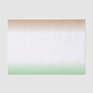 White, Brown, Green Gradient Tissue Paper