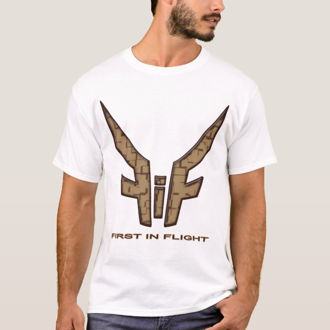 White/Brown Pradigy T-Shirt (Front)