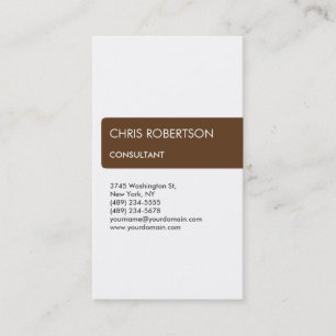 White Brown Striped Attractive Charm Business Card