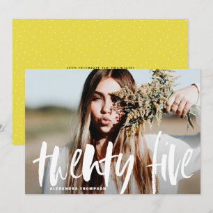 White Brush Typography Graduation Invitation II