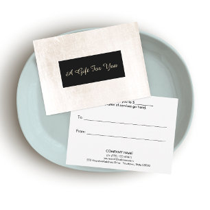 White Brushed Marble Elegant Spa Gift Certificate