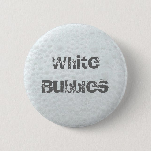 White Bubbles - Template 6 Cm Round Badge (Front)