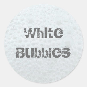 White Bubbles - Template Classic Round Sticker