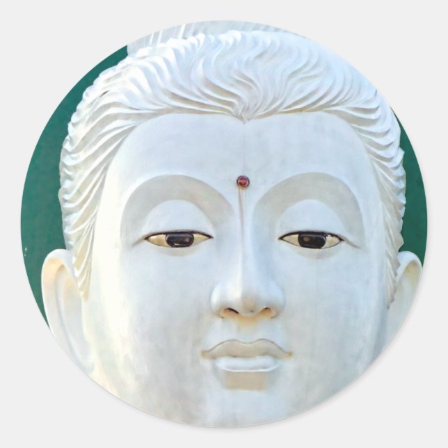 White Buddha Sticker (Front)