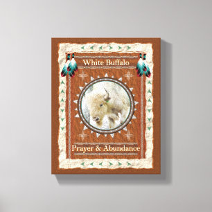 White Buffalo Abundance Energy Canvas Print