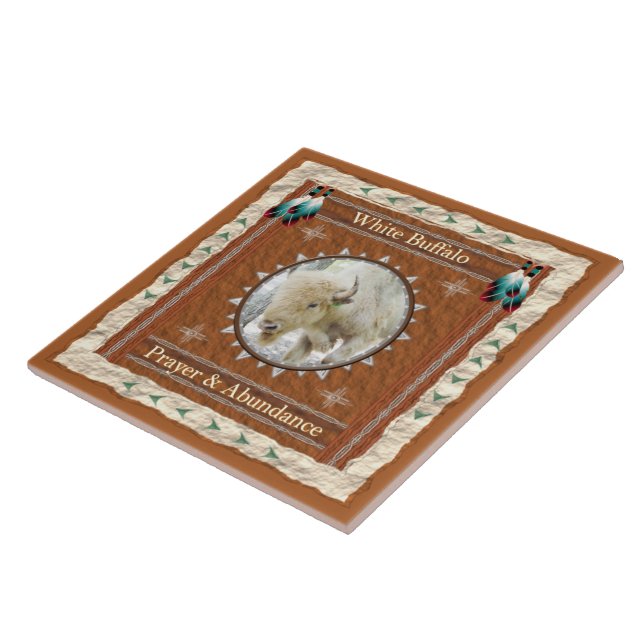 White Buffalo Abundance Energy Tile (Side)