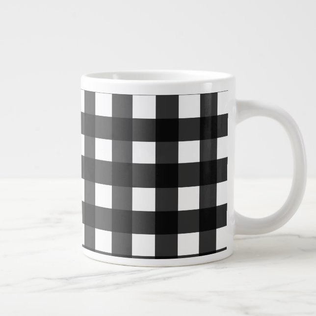 White Buffalo Large Plaid Coffee Mug (Right)