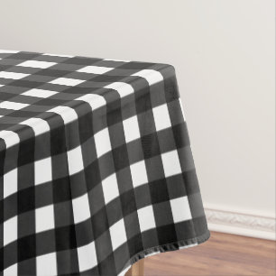 White Buffalo Large Plaid Tablecloth