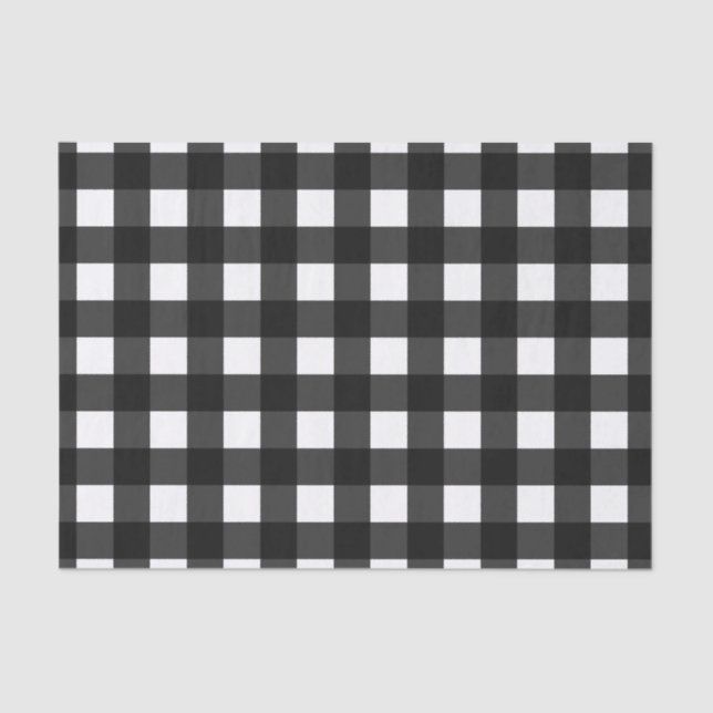 White Buffalo Large Plaid Tissue Paper (Front)