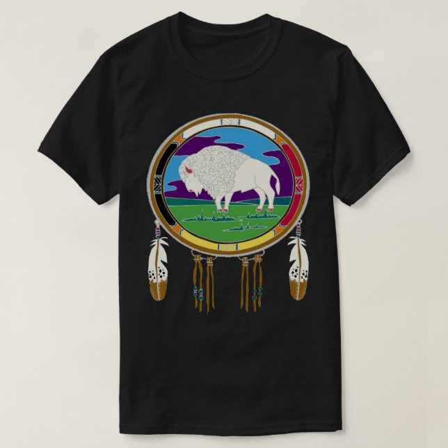 White Buffalo Men's Basic Dark T-Shirt (Design Front)