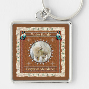 White Buffalo - Prayer & Abundance Key Chain