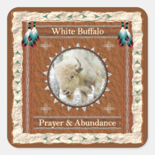 White Buffalo - Prayer & Abundance Stickers