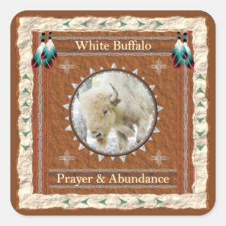 White Buffalo - Prayer & Abundance  Stickers