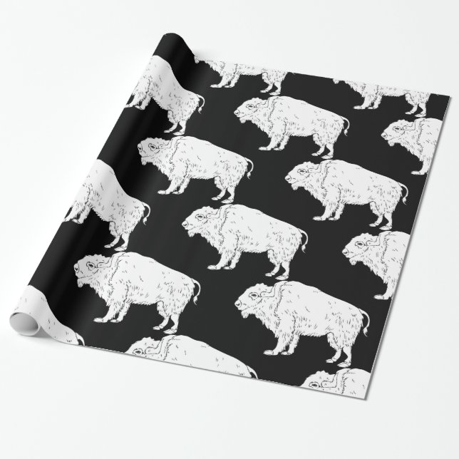 White Buffalo Thunder_Cove Wrapping Paper (Unrolled)