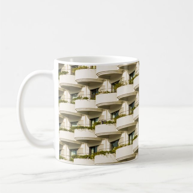 WHITE BUILDING COFFEE MUG (Left)