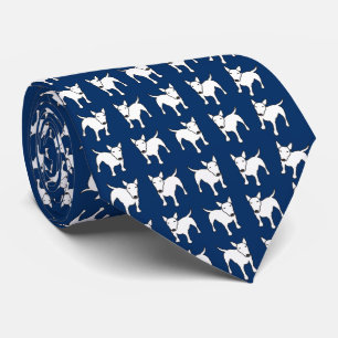 White Bull Terrier Dog Puppy Dad Breed Gift Tie