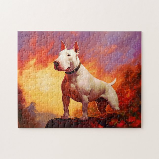 White Bull Terrier Jigsaw Puzzle (Horizontal)