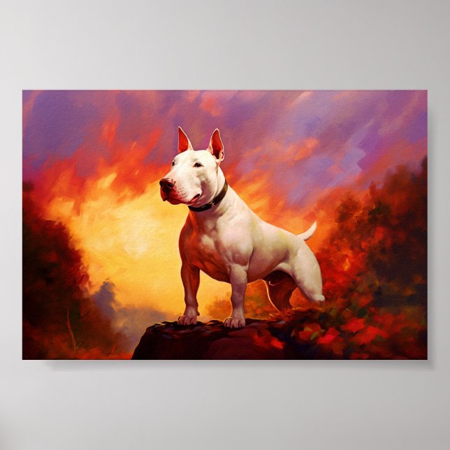 White Bull Terrier Poster (Front)