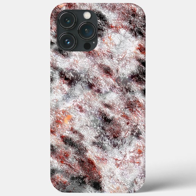 White bumpy spongy texture mix in black red stains Case-Mate iPhone case (Back)