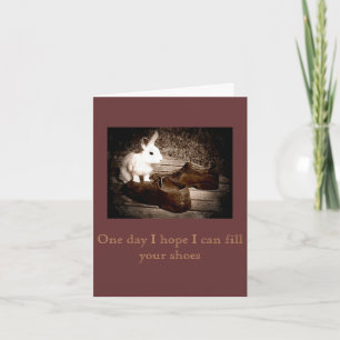 White Bunny and Shoes Father's Day Card