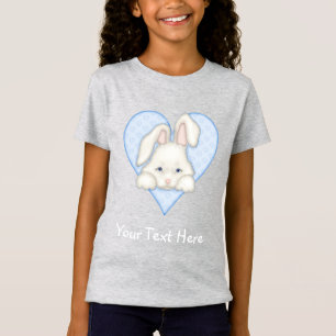 White Bunny - Blue T-Shirt