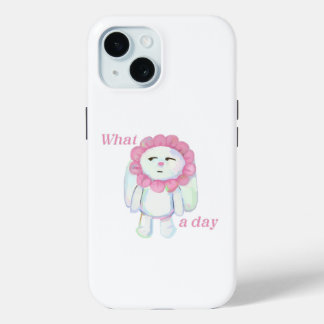 white bunny iPhone 15 case