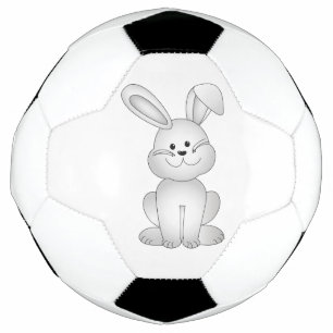 White bunny clipart football