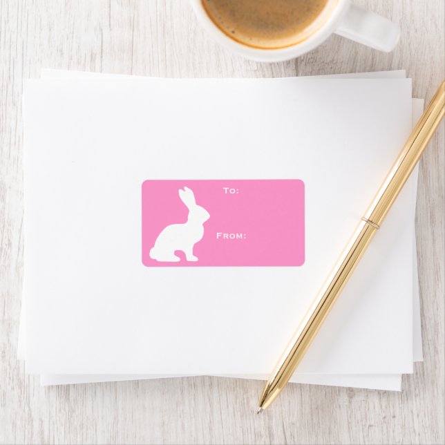 White Bunny Gift Tag (Insitu)