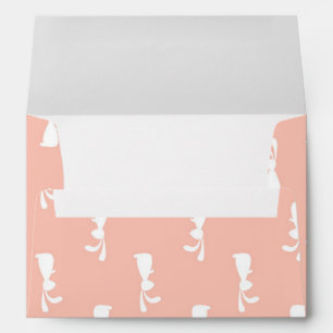 White Bunny Happy Easter Girly Pink Pastel Spring Envelope