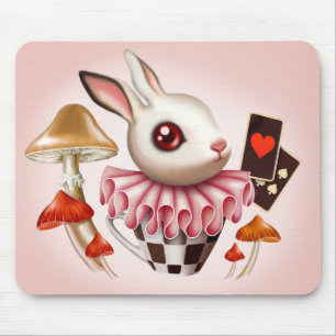 White Bunny Mouse Mat