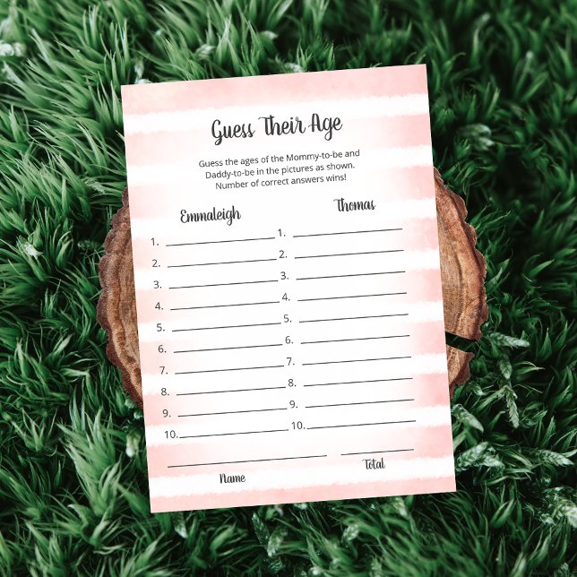 White Bunny Pink Guess Their Age Game Card (Creator Uploaded)
