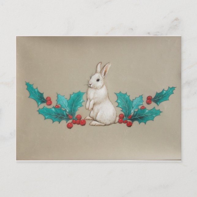 White Bunny Postcard (Front)