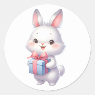 White Bunny Rabbit  Stickers