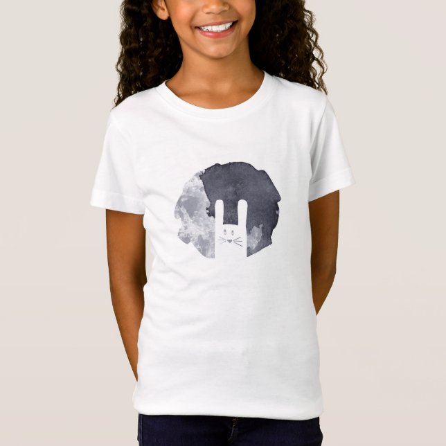 White Bunny Silhouette T-Shirt (Front)