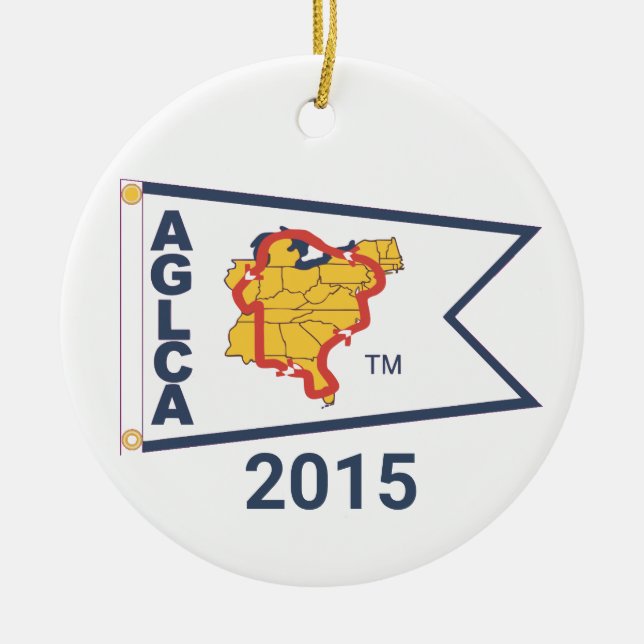 White Burgee (2015) Ceramic Ornament (Front)